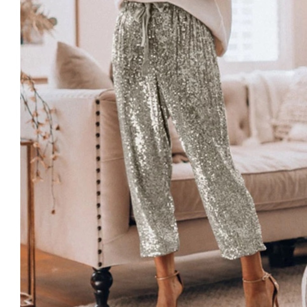 Sequin Track pants